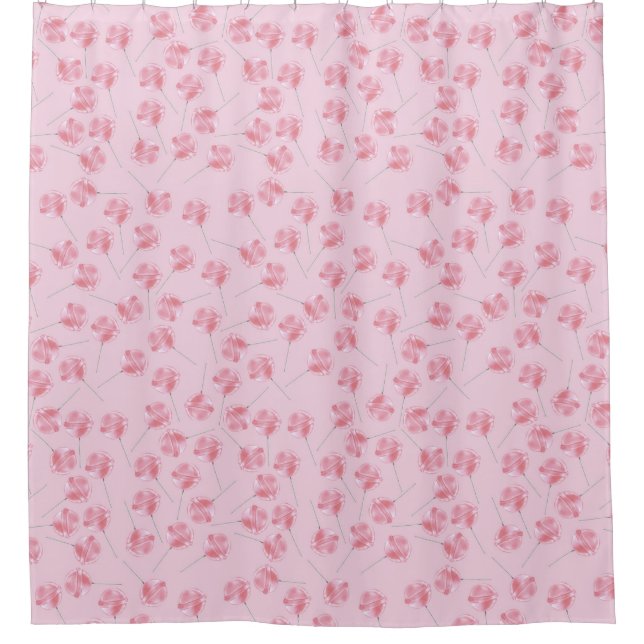 Cortina de ducha Lollipop rosa (Anverso)
