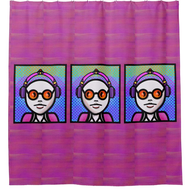 Cortina De Ducha Look See in Shades (Anverso)