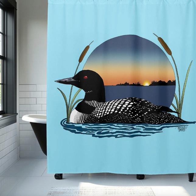 Cortina De Ducha Loon Sunset Blue (Subido por el creador)