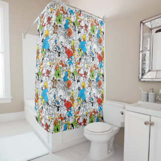 Cortina De Ducha LOONEY TUNES™ Color Pop Pattern