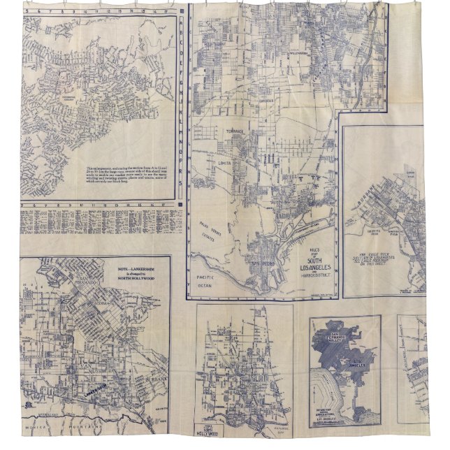 Cortina De Ducha Los Ángeles, California (Anverso)