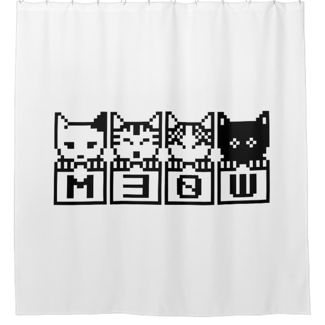CORTINA DE DUCHA LOS CATS M30W DE 8 BITS (Anverso)