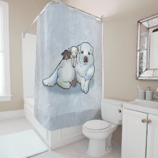 Cortina De Ducha Los grandes Pirineos y corderos