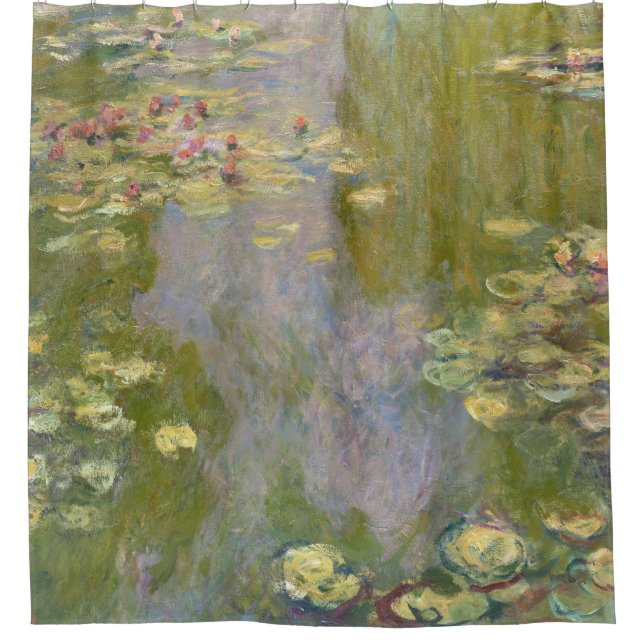 Cortina De Ducha Los lirios de agua de Claude Monet (Anverso)