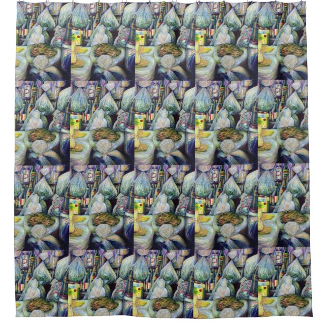 Cortina De Ducha Los sabores secos de Singapur (Anverso)