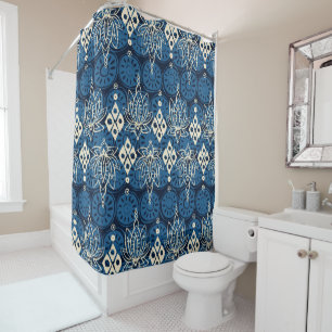 Cortina De Ducha lotus diamante indigo