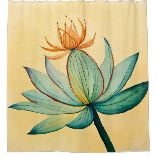 Cortina De Ducha Lotus Flower