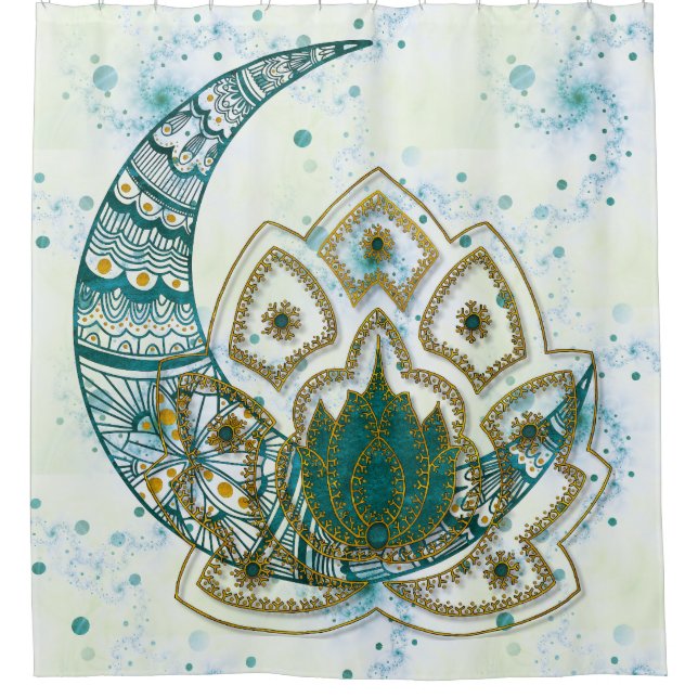 Cortina De Ducha Lotus Rising (Anverso)