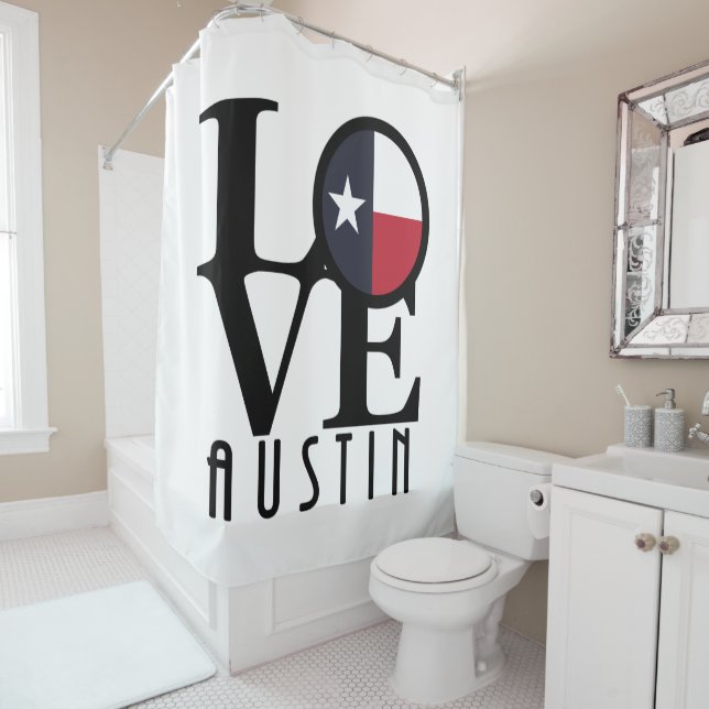 Cortina De Ducha LOVE Austin Texas (In situ)