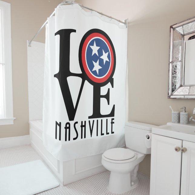 Cortina De Ducha LOVE Nashville (texto negro) (In situ)