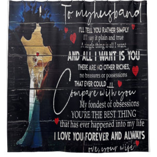 Cortina De Ducha Love Quotes To My Husband, Home Decor
