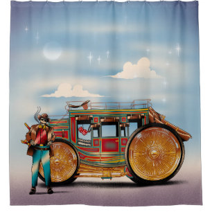 Cortina De Ducha Lowrider salvaje del Wagon West G