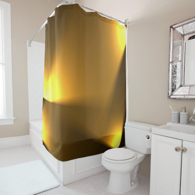 Cortina De Ducha Luces doradas (In situ)