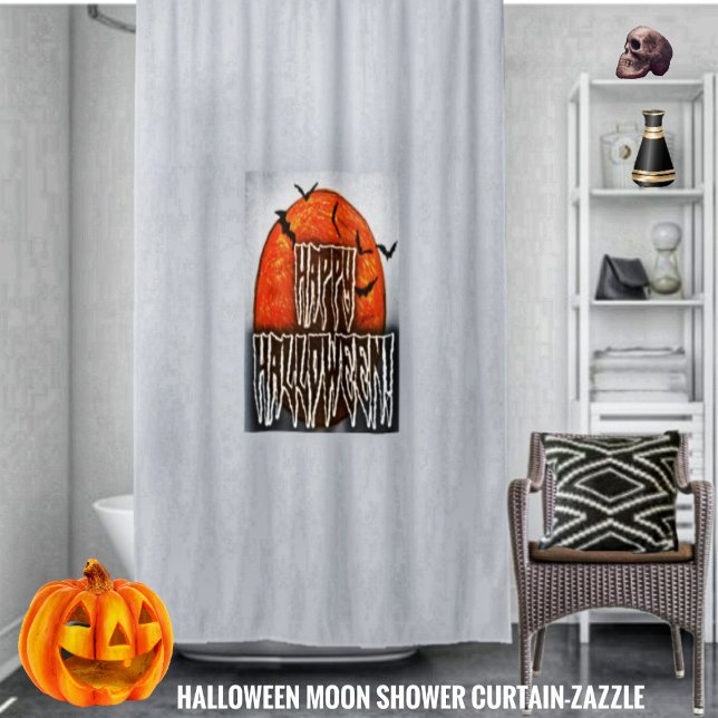 Cortina De Ducha Luna de Halloween (Subido por el creador)