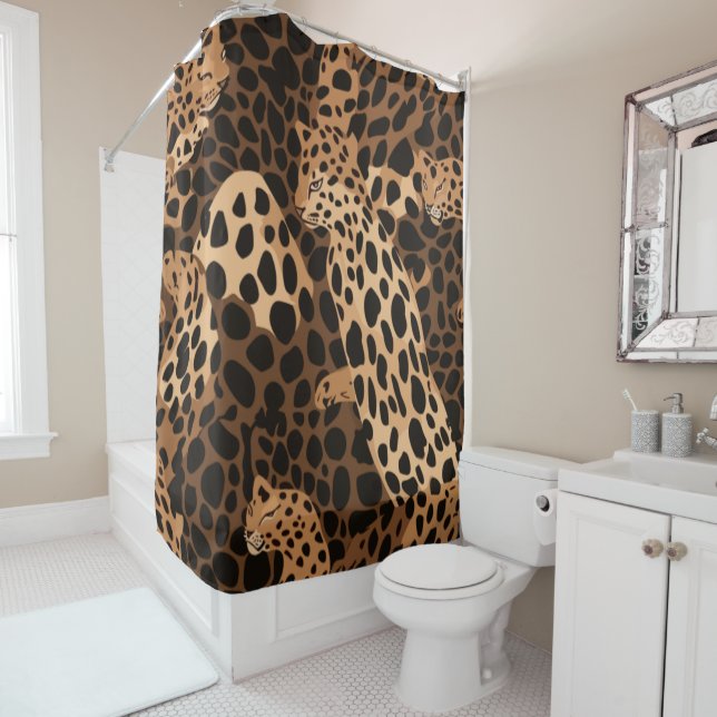 Cortina De Ducha Lunares Felinos (In situ)