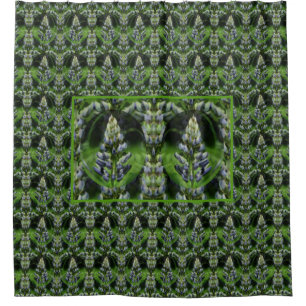Cortina De Ducha Lupine Abstract Floral Art