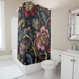Cortina De Ducha Luxury Indian Floral Shower Curtain Vintage Royal