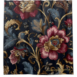 Cortina De Ducha Luxury Indian Floral Shower Curtain Vintage Royal 
