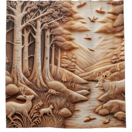 Cortina De Ducha Madera