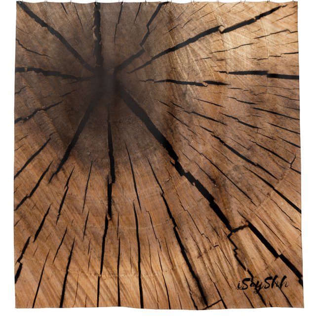 Cortina De Ducha Madera antigua (Anverso)