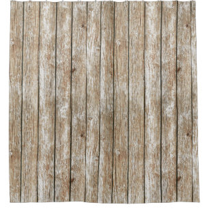Cortina De Ducha Madera rústica elegante lamentable del país