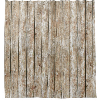 Cortina De Ducha Madera rústica elegante lamentable del país