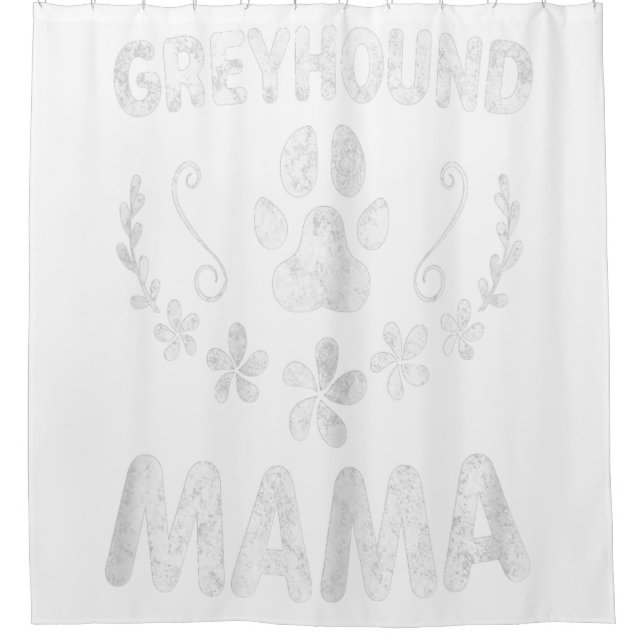 Cortina De Ducha Madre de Greyhound Mama Shirt (Anverso)