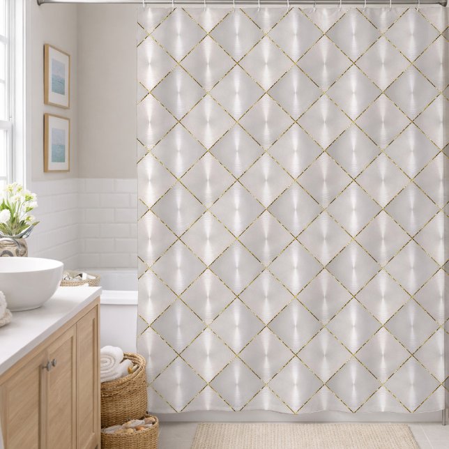 Cortina De Ducha Madreperla blanca con oro (Subido por el creador)