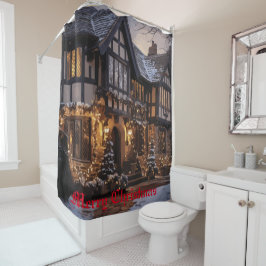 Cortina De Ducha Mágica de Navidades Rústicos