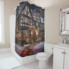Cortina De Ducha Mágica de Navidades Rústicos