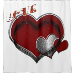 Cortina de ducha mágica del corazón