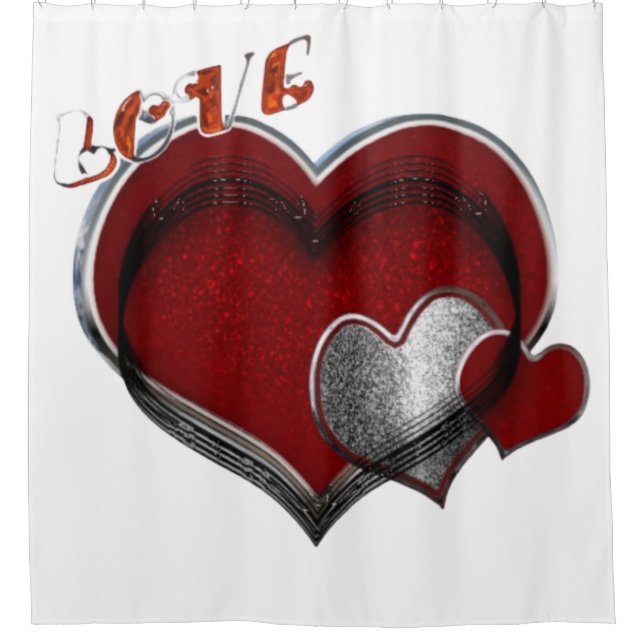 Cortina de ducha mágica del corazón (Anverso)