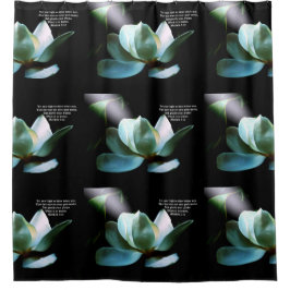 Cortina De Ducha Magnolia Primer Plano Foco Mateo 5:16