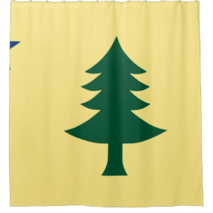 Cortina De Ducha Maine 1901 Bandera Estatal