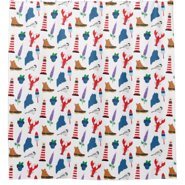 Cortina De Ducha Maine Icons (Anverso)