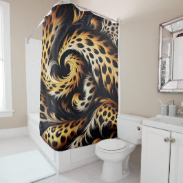 Cortina De Ducha Majestad del Leopardo: Siente el poder del diseño