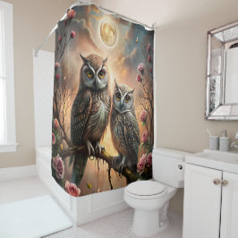 Cortina De Ducha Majestic Owl Design
