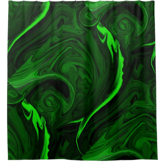 Cortina De Ducha malaquita verde textura (Anverso)