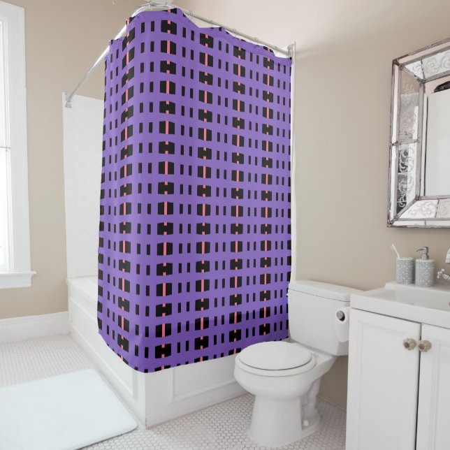 Cortina De Ducha Malla púrpura (In situ)