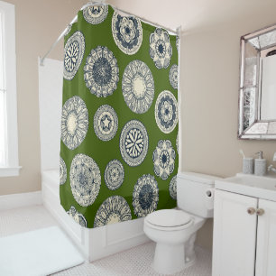 Cortina De Ducha manala circo spot green