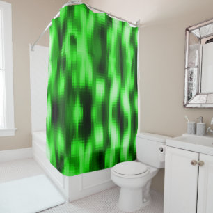 Cortina De Ducha Manchado verde y preto estilo pastilhas de vidro