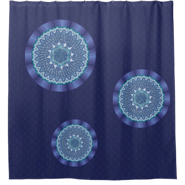Cortina de Ducha Mandala de Agua (Anverso)