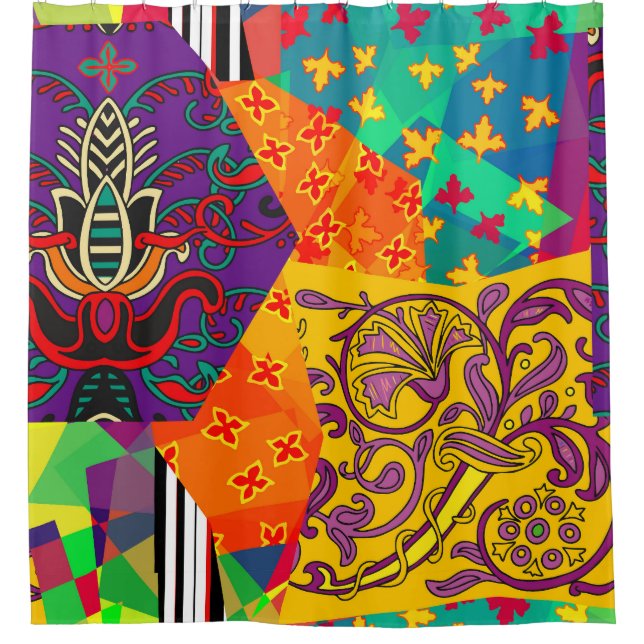 Cortina De Ducha Mandala festiva india turca (Anverso)