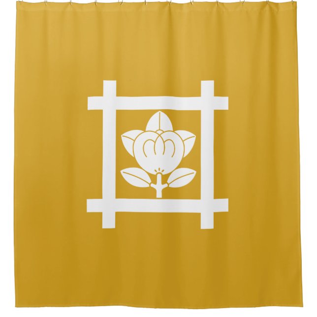 Cortina De Ducha Mandarina para la secta Nichiren (Anverso)