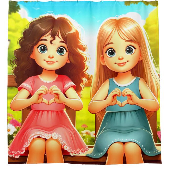 Cortina De Ducha Manos del corazón (Anverso)