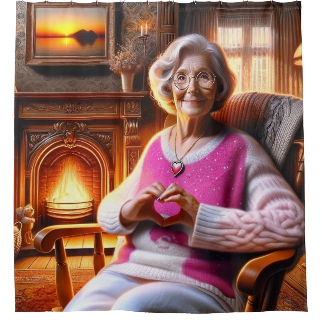 Cortina De Ducha Manos del corazón (Anverso)