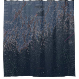 Cortina De Ducha Mapa de la costa norte de Maine