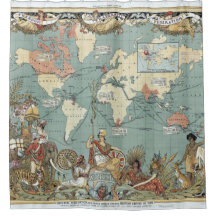 Mapa del mundo del Imperio británico del vintage