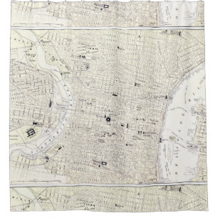 Cortina De Ducha Mapa del vintage de Philadelphia (1885)