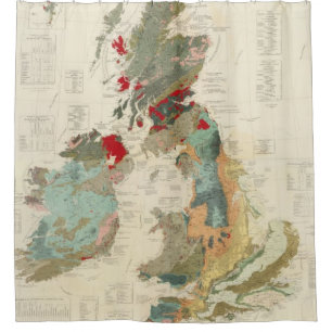 Cortina De Ducha Mapa geológico, paleontológico compuesto
